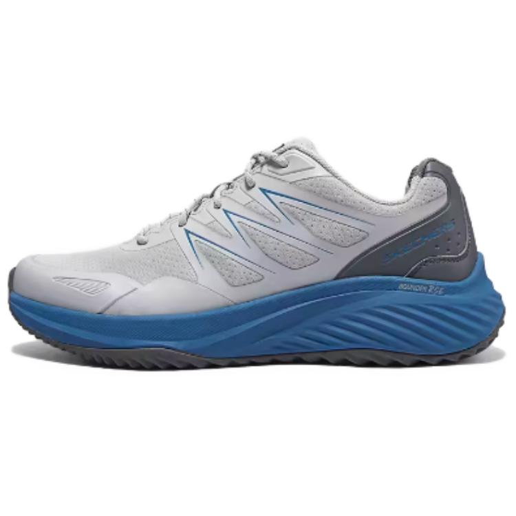 Skechers Cushioning Wear-Resistant Low-Top Training Running Shoes Men's Gray Blue