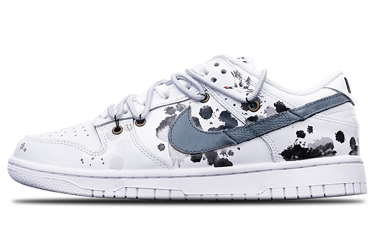 Nike Dunk 'Animal Print' Anti-Slip Wear-Resistant Low-Top Skateboard Shoes Women's Black White