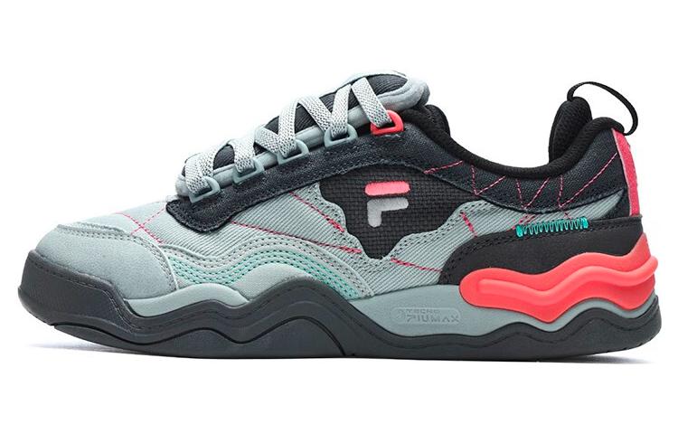 FILA FUSION KICK Wave Bottom Sneakers Low Top Skateboard Shoes Women's Gray Blue