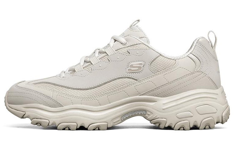 Skechers D'Lites Abrasion Resistant Low Top Casual Shoes Men's Beige