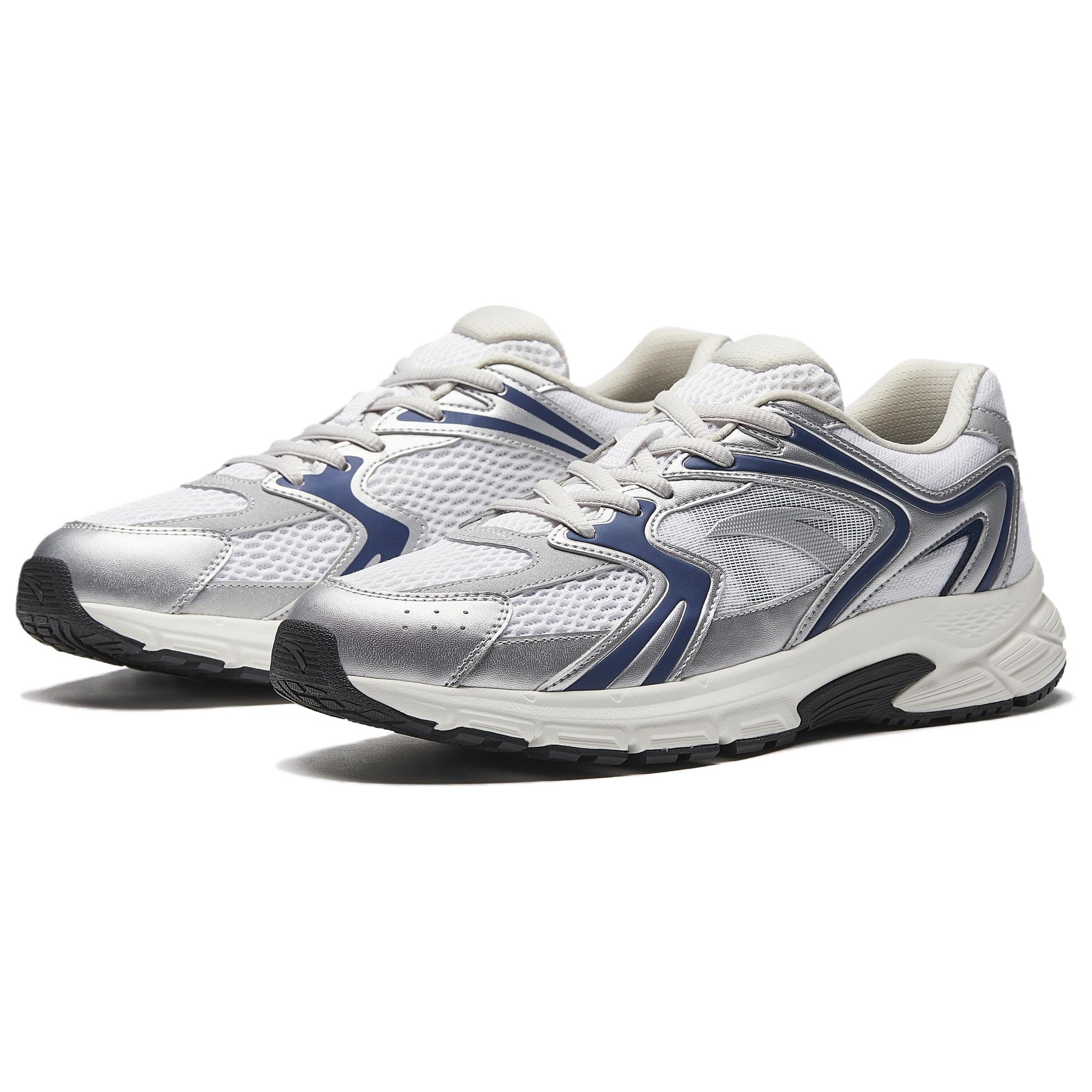 ANTA Running Shoes Men's Low top Pure White, Silver, Dark Nautical Blue купить в интернет-магазине Yoocart с быстрой доставкой по России.