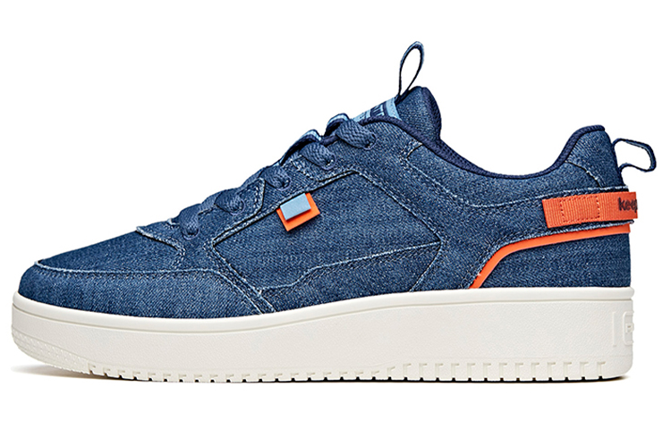 Anta Slip Resistant, Abrasion Resistant, Lightweight Low Top Skateboard Shoes Men's Denim Blue