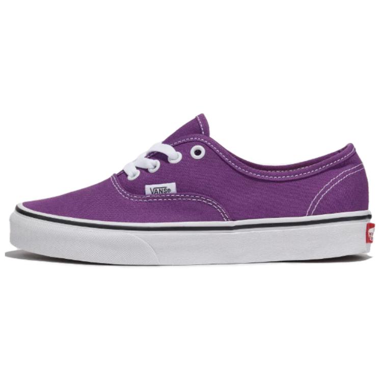 Vans Authentic Cushioning, Wear Resistant Low top Skateboard Shoes Unisex Purple White