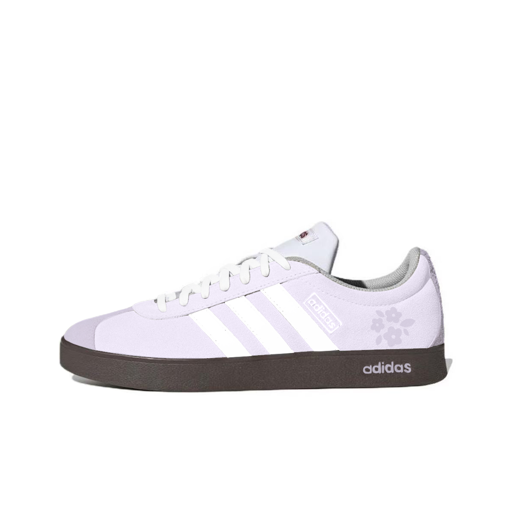 Adidas VL COURT 2.0 Abrasion Resistant Low Top Skateboard Shoes Unisex Purple