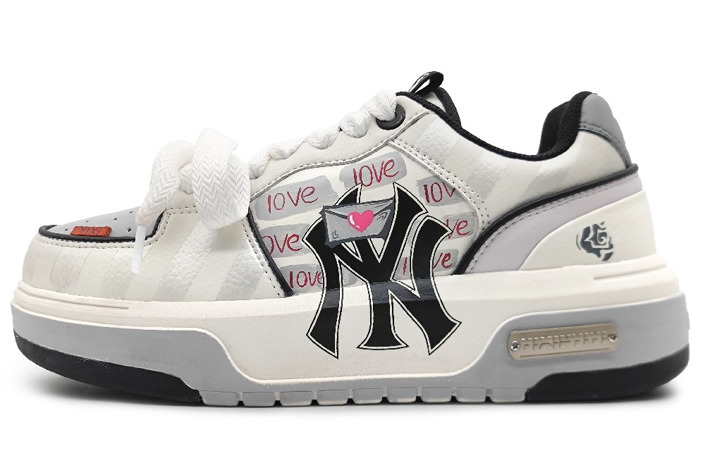 MLB Chunky Liner Low-Top Skateboard Shoes Unisex White Gray