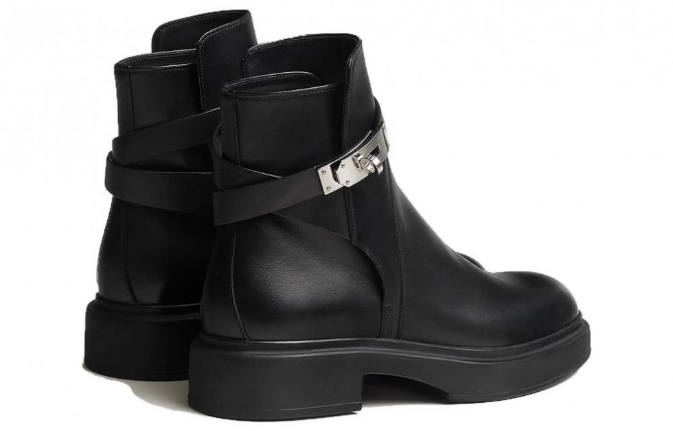 HERMES Ankle Boots Women's Black