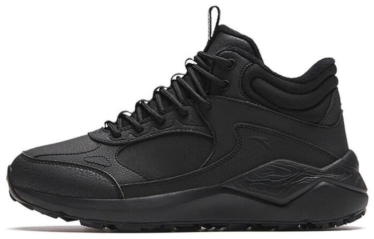 Anta Cushioning Wear-Resistant Mid-Top Casual Shoes Women's Black