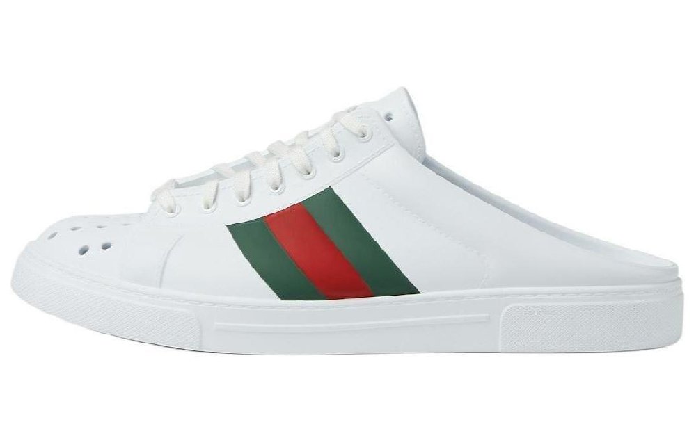 GUCCI ACE Wrap-toe Slippers Men's White
