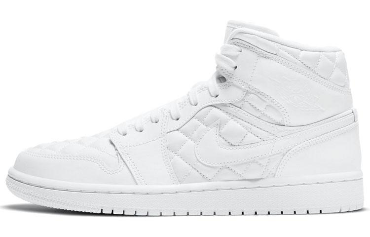 JORDAN 1 Mid Quilted White Women's