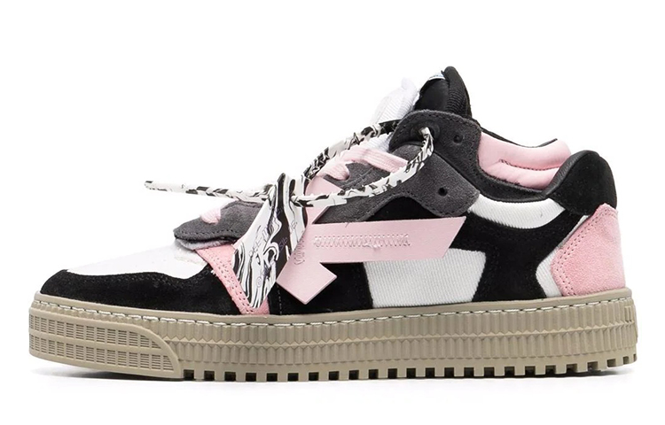 OFF-WHITE Stylish Skateboarding Shoes Women's Black Pink