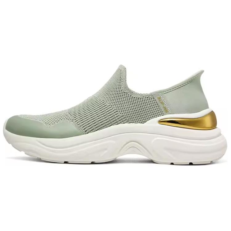 Skechers Slip Ins Low Top Casual Shoes Women's Green