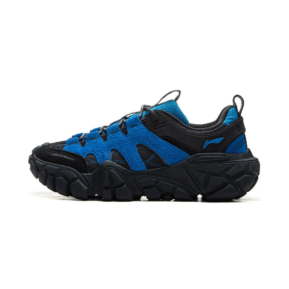LiNing Dunes Cushioning Anti-Slip Wear-Resistant Breathable Height Increasing Low-Top Casual Shoes Men's Black Blue