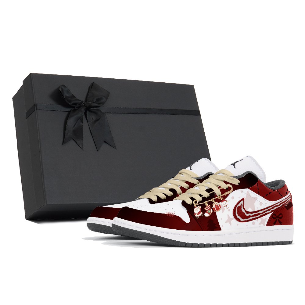 Jordan Air Jordan 1 Abrasion Resistant Low Top Vintage Basketball Shoes Men's Red White