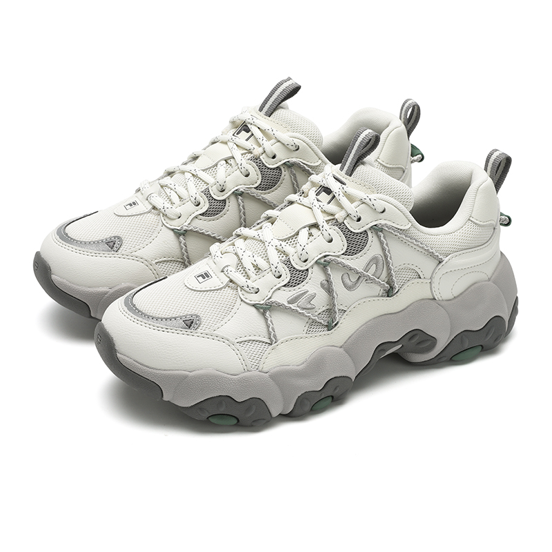 FILA FLUID 6 Cat Paw Shoes Slip Resistant Low Top Casual Shoes Women's Milk White