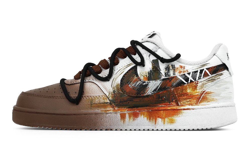 Nike Court Vision 1 Low top Skateboard Shoes Men's Brown