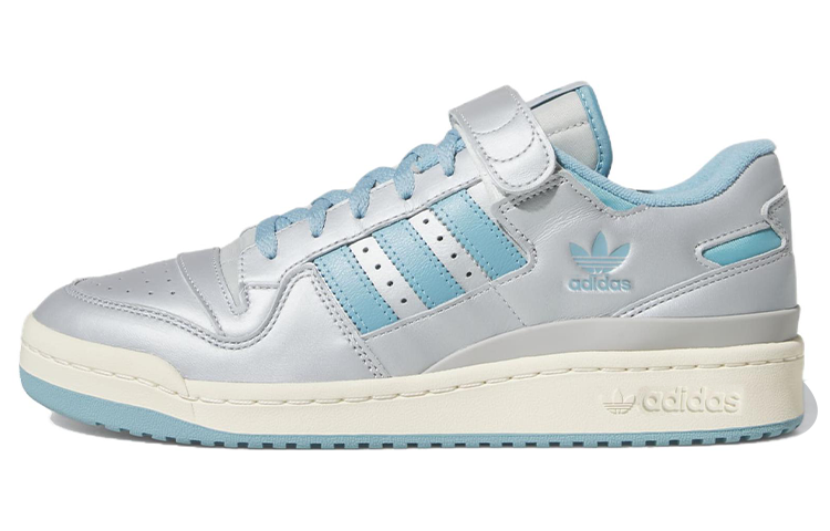 Adidas Forum 84 Low Silver Metallic Preloved Blue Grey Two