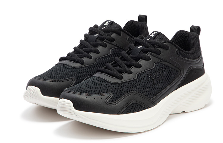 361° Sharp Leaf 2.0 Cushioning, Slip Resistant, And Abrasion Resistant Low Top Running Shoes Women's Black White