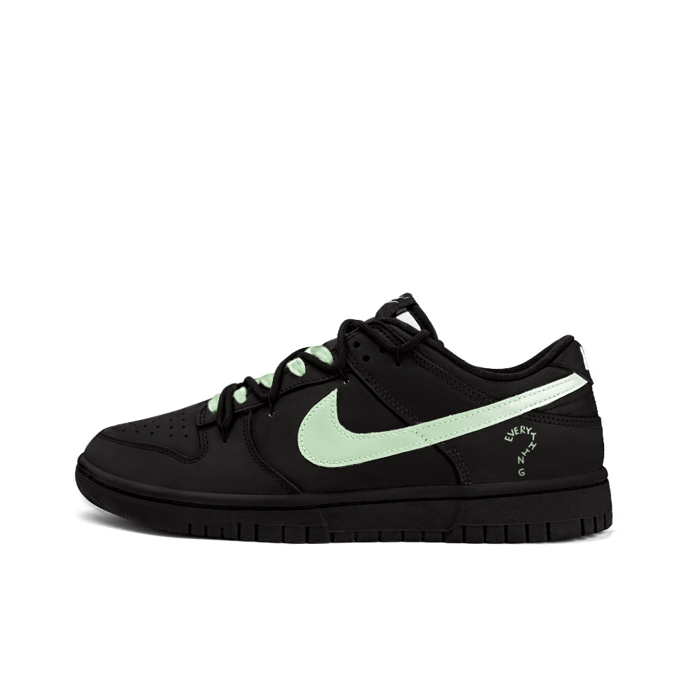 Nike Dunk Slip-Resistant Cushioning Wear-Resistant Low-Top Skateboard Shoes Unisex Black Green