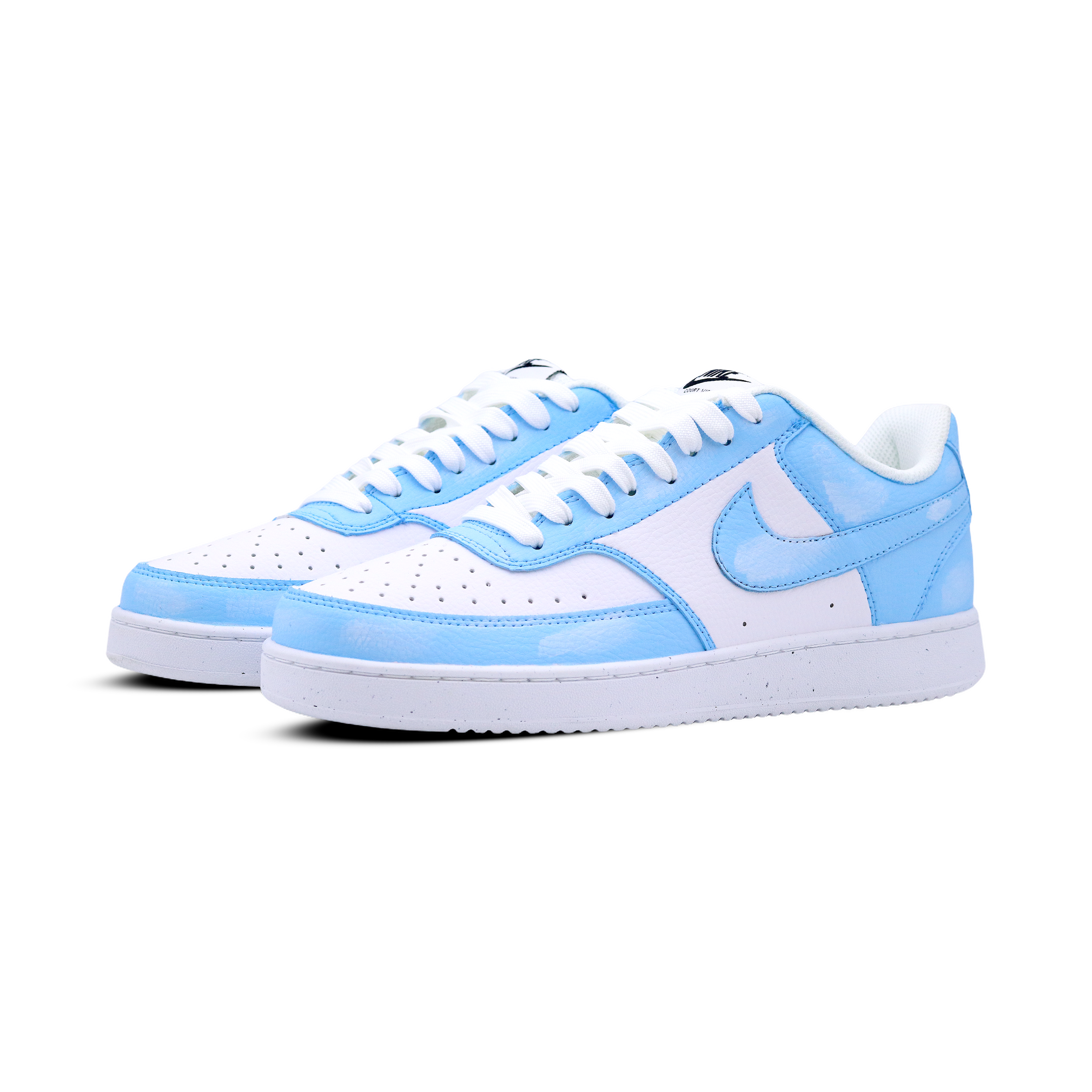 Nike Court Vision Anti-Slip Wear-Resistant Low-Top Skateboard Shoes Men's Blue White купить в интернет-магазине Yoocart с быстрой доставкой по России.