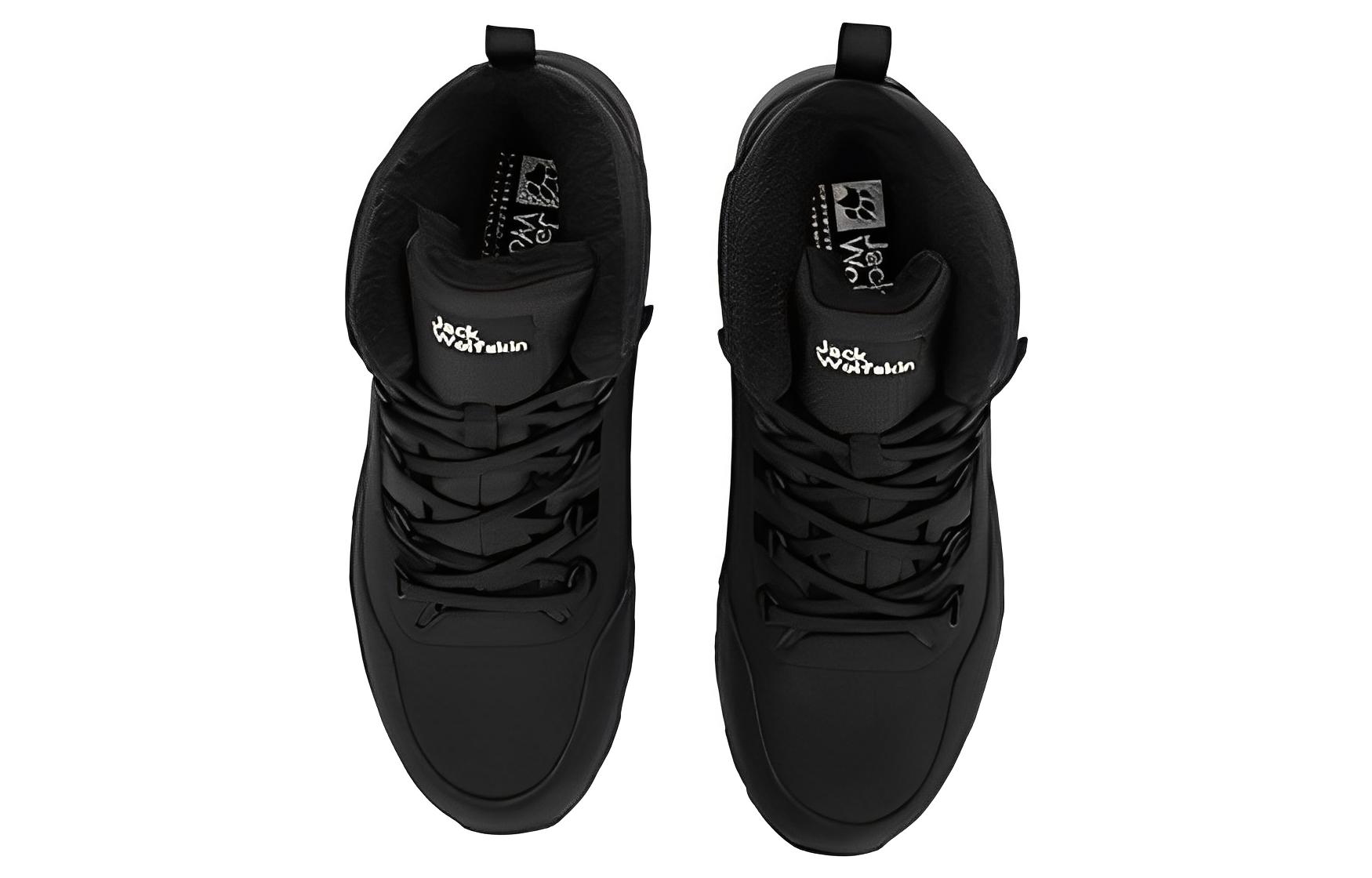 Jack Wolfskin Anti-Slip Wear-Resistant Mid-Top Outdoor Shoes Men's Black купить в интернет-магазине Yoocart с быстрой доставкой по России.