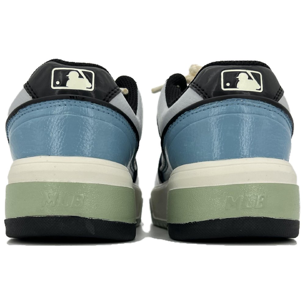 MLB Chunky Liner Anti-Slip Wear-Resistant Low-Top Skateboard Shoes Unisex Gray Blue
