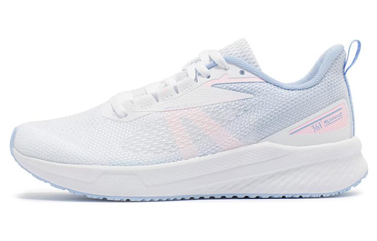 361° Anti-Slip And Wear-Resistant Breathable Low-Top Running Shoes Women's White Blue