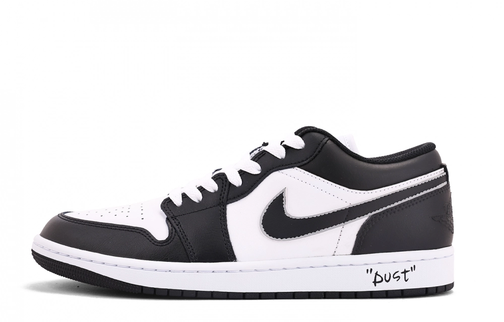 Jordan Air Jordan 1 Abrasion Resistant Coverage Low top Vintage Basketball Shoes Unisex Black White