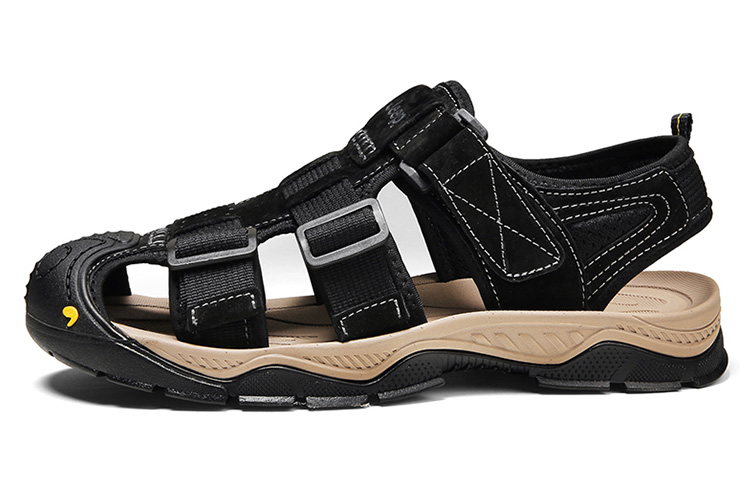 Jeep Breathable Beach Sandals Men's Black