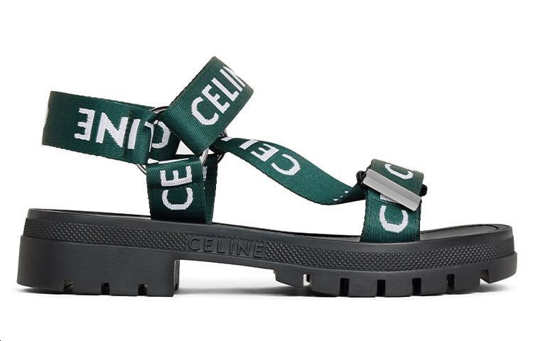 CELINE Beach Sandals Women's Green