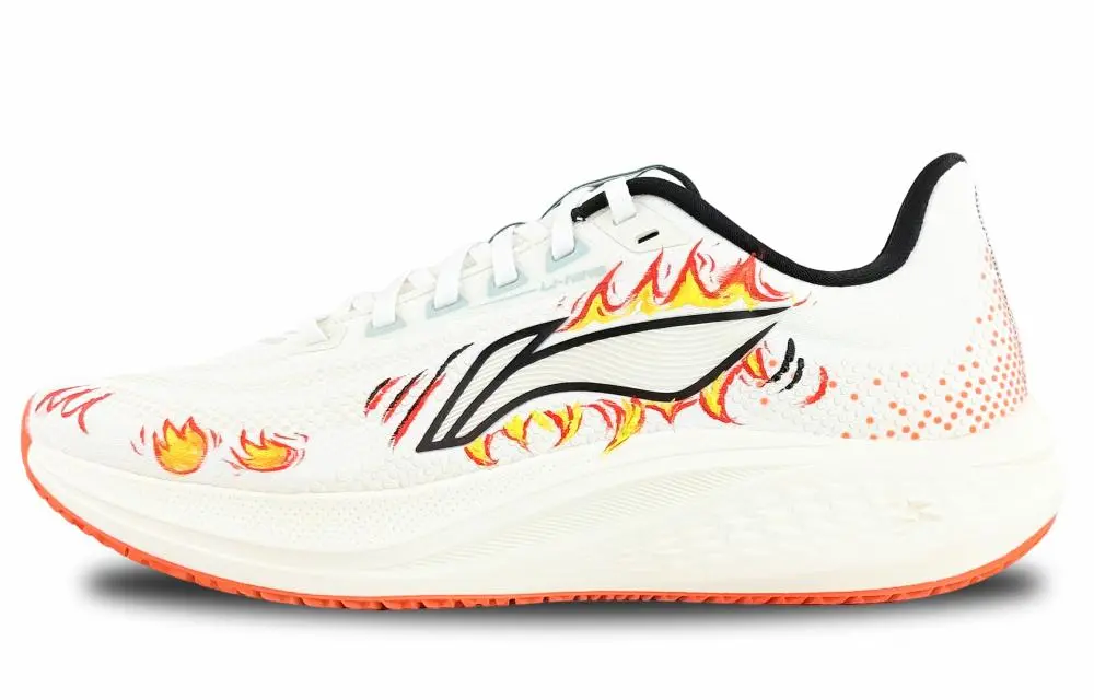 LiNing Red Hare 7 Shock Absorbers Slip Resistant Abrasion Resistant Low top Casual Running Shoes Men's Orange Red