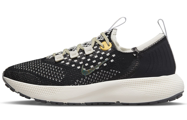 Nike React Escape Run Flyknit 'Black Metallic Vivid Gold' Women's