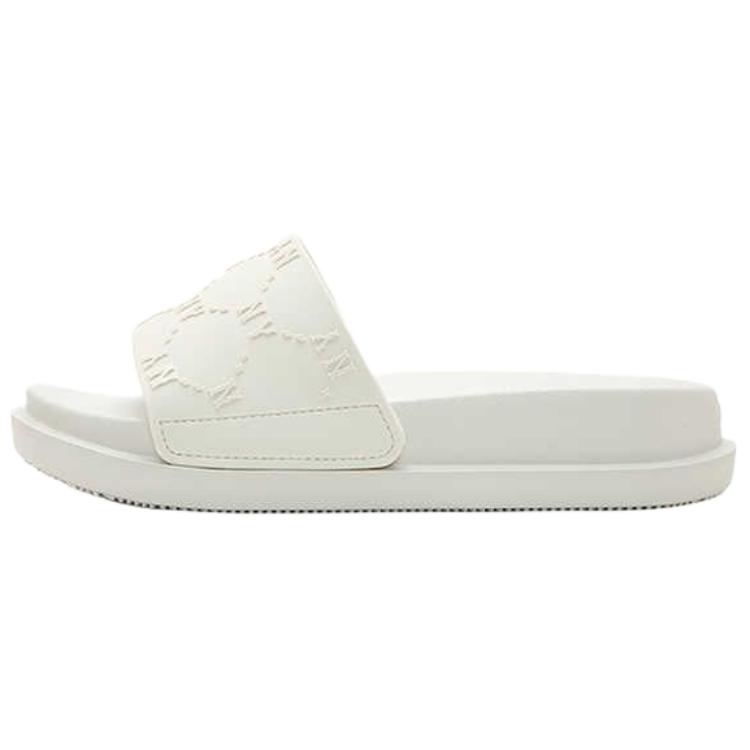 MLB New York Yankees Slip Resistant Abrasion Resistant Slide Slippers Unisex White