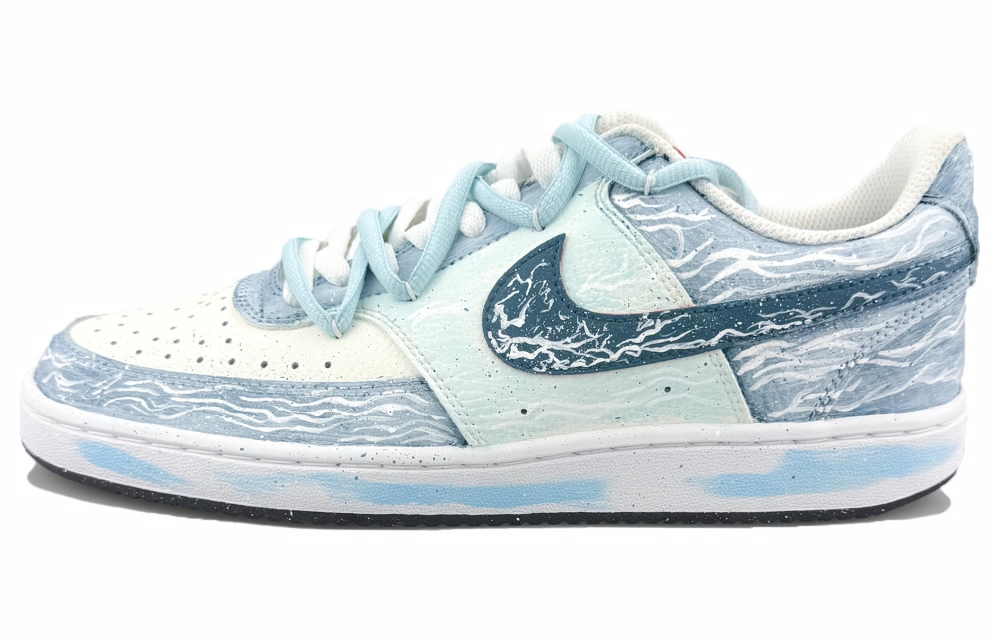 Nike Court Vision 1 Abrasion Resistant Low top Skateboard Shoes Men's Blue White