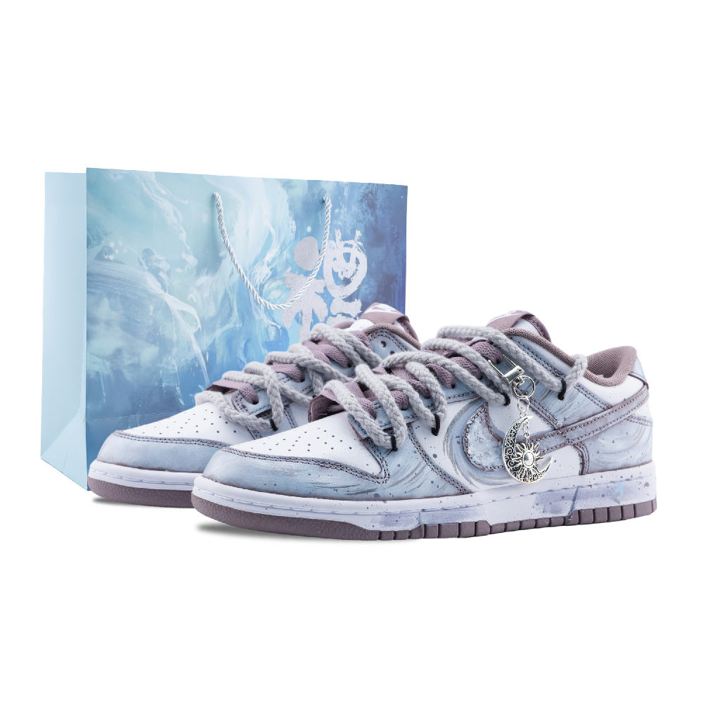 Nike Dunk The Clouds Are Deep And I Don't Know Where Anti Slip Wear Resistant Low Top Skateboard Shoes Unisex Purple