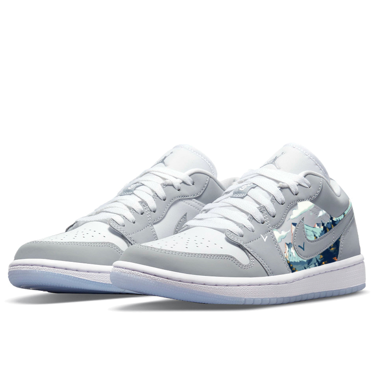 Jordan Air Jordan 1 Vintage Basketball Shoes Women's Low top Gray/White купить в интернет-магазине Yoocart с быстрой доставкой по России.