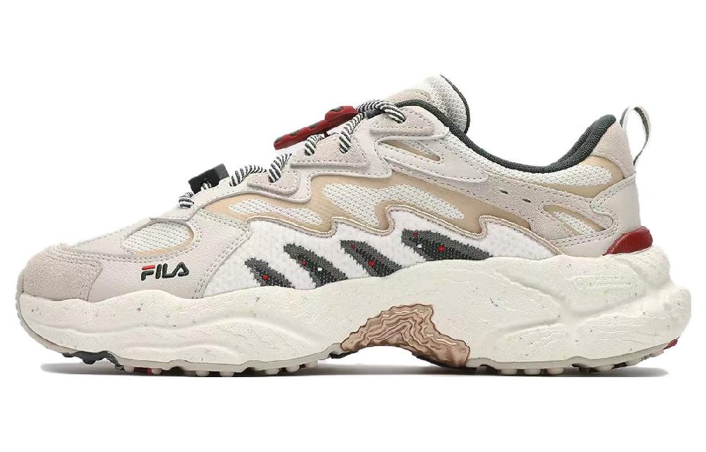 FILA Fern Fern Sneakers XMAS Slip-Resistant Low-Top Chunky Sneakers Men's Beige Green