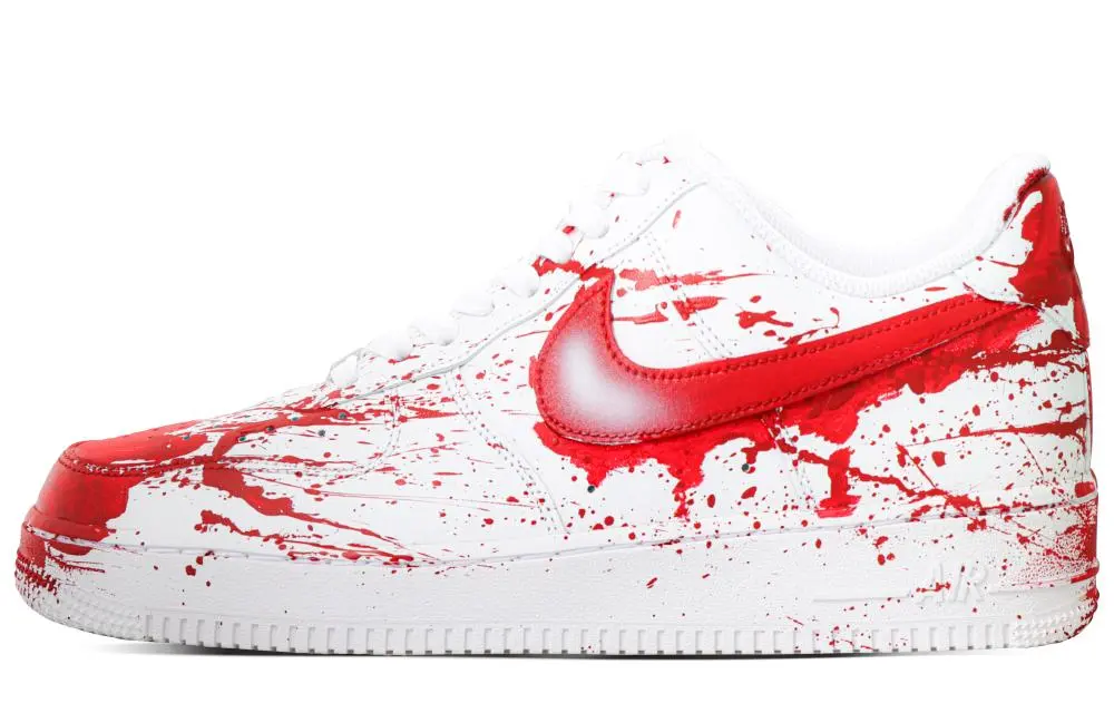 Nike Air Force 1 Slip Resistant Low top Skateboard Shoes Unisex Red White