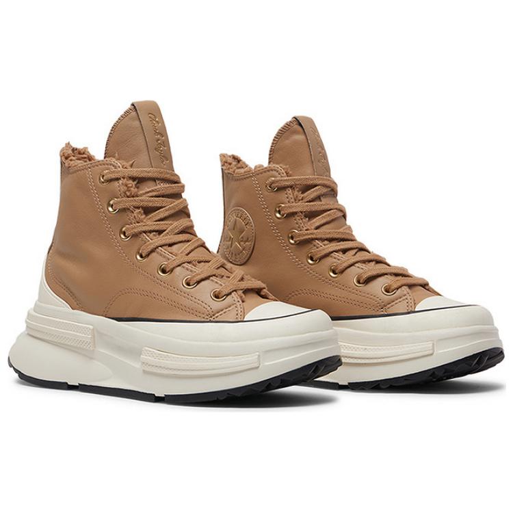 Converse Run Star Legacy Anti Slip Wear Resistant High Top Casual Shoes Unisex Brown