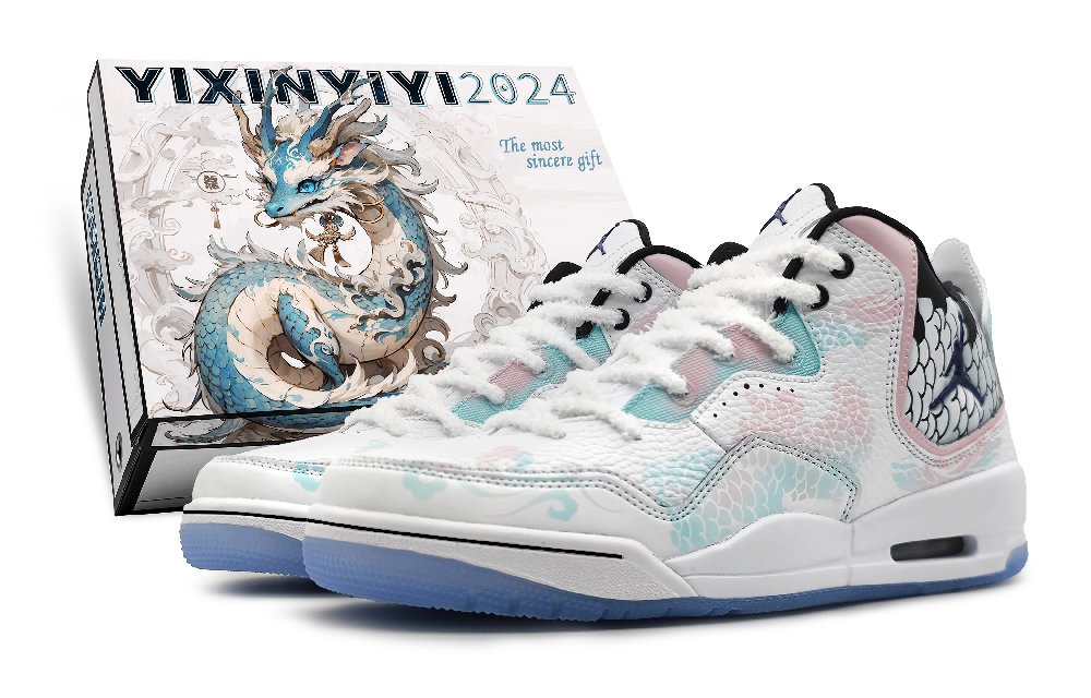 Jordan Courtside 23 Mid-Top Vintage Basketball Shoes Women's Pink Blue
