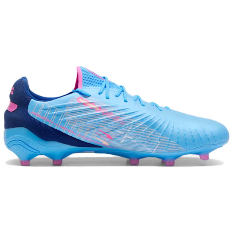 PUMA KING ULTIMATE FG/AG Soccer Shoes Men Low Top Bright Blue/Pink купить в интернет-магазине Yoocart с быстрой доставкой по России.