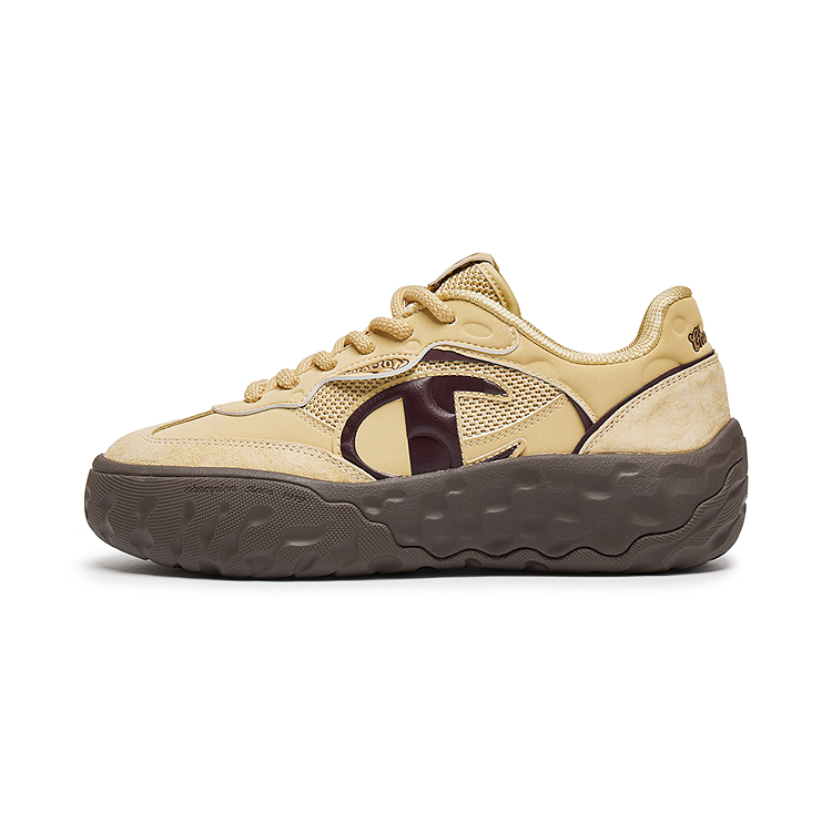 Champion Cheeses German Army Trainers Support Low Top Casual Shoes Women's Resin Yellow/Burgundy