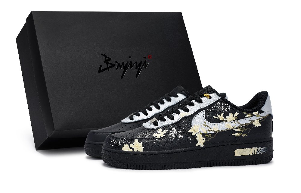 Nike Air Force 1 Skateboard Shoes Unisex Low-Top Yellow/Silver