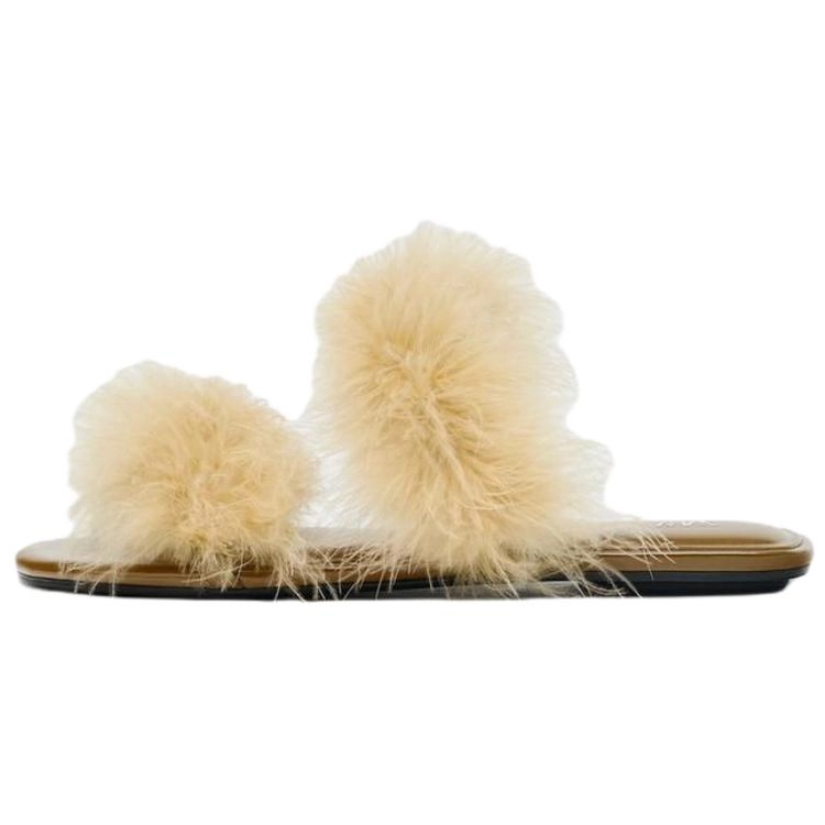ZARA Slide Slippers Women's Yellow