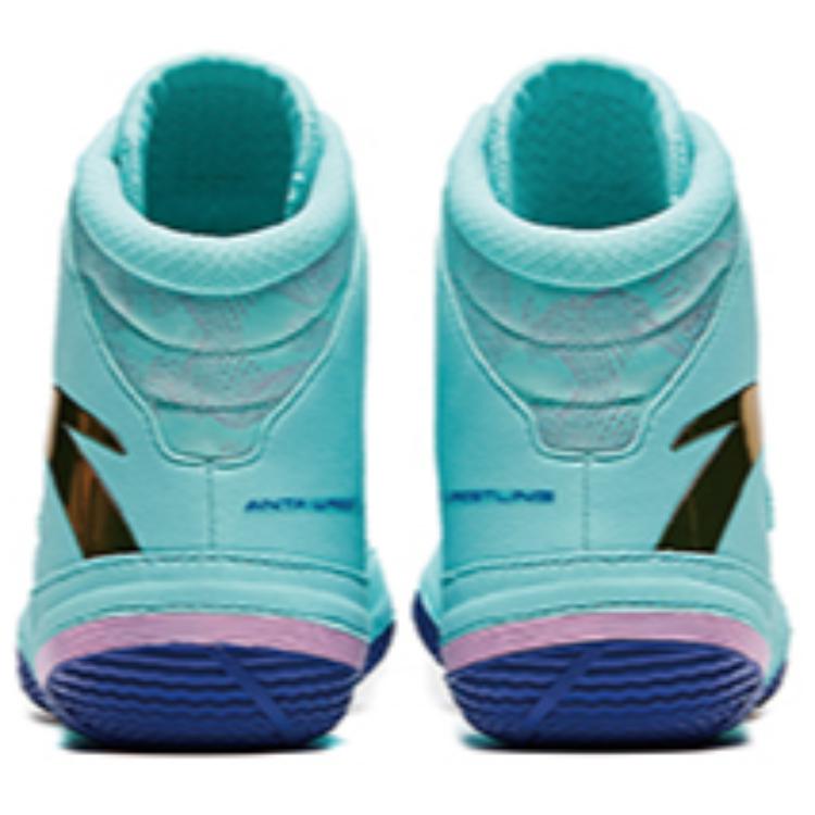 Anta Anti-Slip Wear-Resistant High-Top Professional Wrestling Shoes Men's Green Black Blue купить в интернет-магазине Yoocart с быстрой доставкой по России.