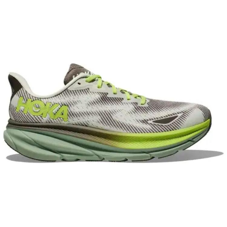 HOKA ONE ONE Clifton 9 Anti-Slip Wear-Resistant Low-Top Casual Running Shoes Men's Gray