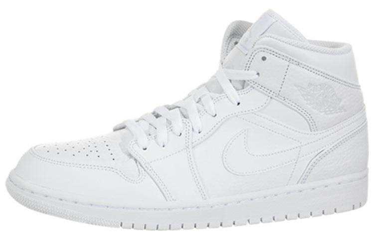 Jordan 1 Mid Triple White 2018