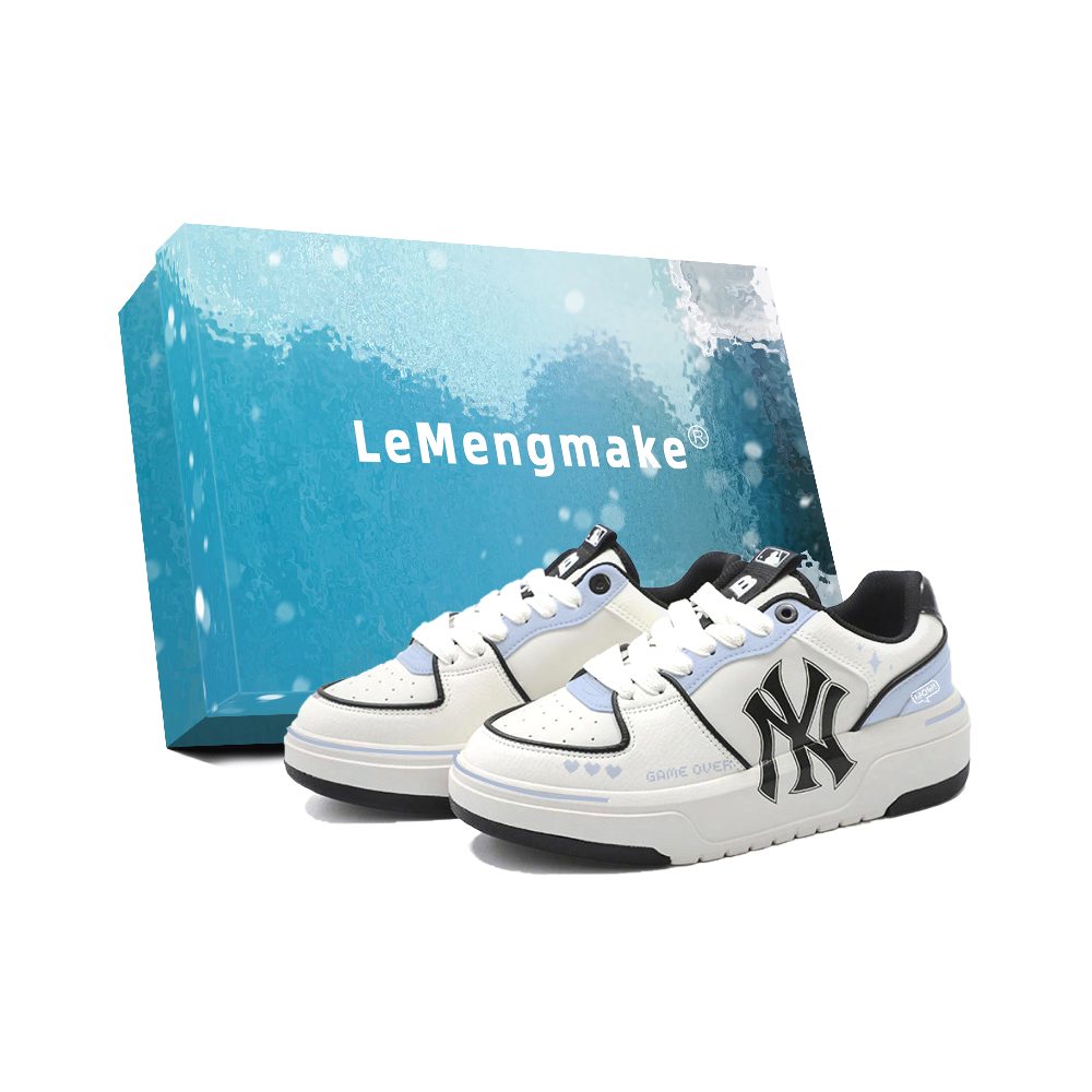 MLB Chunky Liner Abrasion Resistant Low Top Skateboard Shoes Unisex Blue White