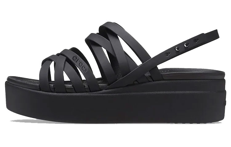 Crocs Brooklyn Strappy Black Sandals Women's