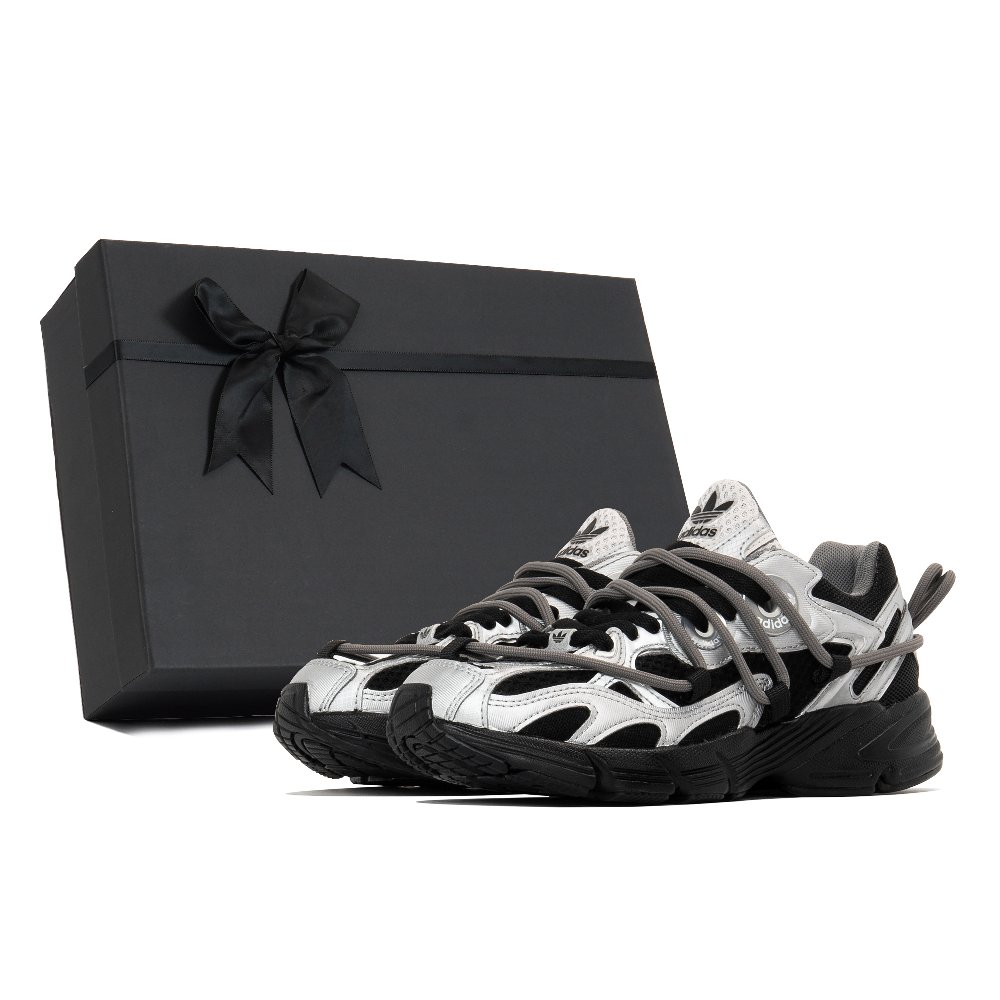 Adidas Originals Astir Lemon Box Anti-Slip Wear-Resistant Low-Top Casual Shoes Women's Black Silver
