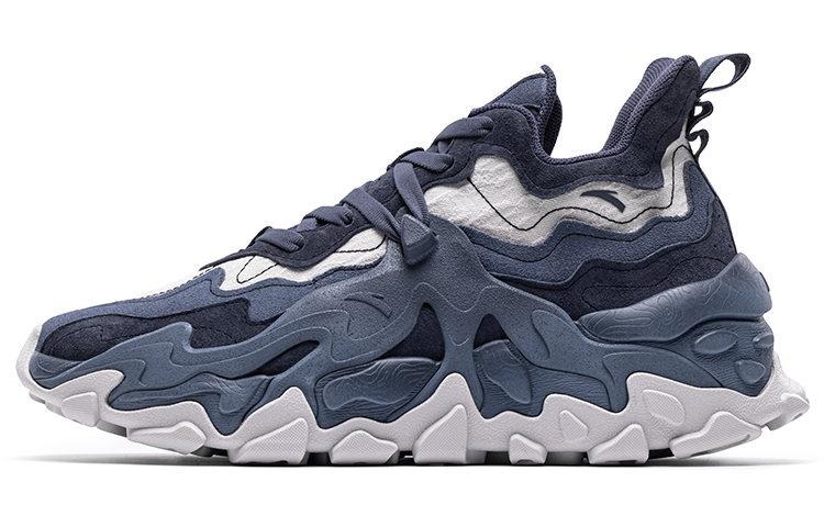 Anta Cocoon Distress Version 2.0 Breathable Low Top Sports Casual Shoes Men's Gray Blue